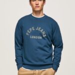 hombres sudadera con logo estampado Pepe Jeans 44JTZ900 jarman