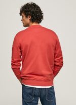 hombres sudadera con logo estampado Pepe Jeans 44JTZ906 estudio rojo - Imagen 4