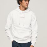 hombres suéter con capucha Pepe Jeans 44JTZ910 blanco