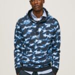 hombres suéter con estampado de camuflaje Pepe Jeans 44JTZ879 blanco