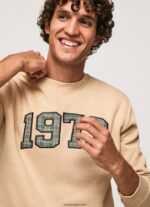 hombres suéter con logo 1973 Pepe Jeans 44JTZ889 piedra