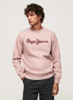 hombres suéter con logo bordado Pepe Jeans 44JTZ882 lejía rosa