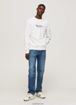 hombres suéter con logo estampado Pepe Jeans 44JTZ880 blanco - Imagen 2