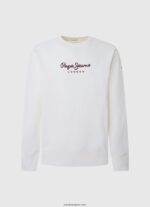 hombres suéter con logo estampado Pepe Jeans 44JTZ880 blanco - Imagen 5