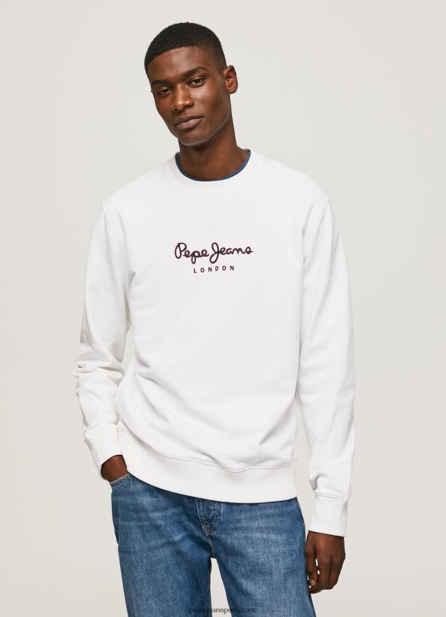 hombres_sueter_con_logo_estampado_pepe_jeans_44jtz880_blanco.jpg hombres suéter con logo estampado Pepe Jeans 44JTZ880 blanco - Imagen 1