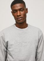 hombres suéter con logo estampado Pepe Jeans 44JTZ895 gris marga - Imagen 3