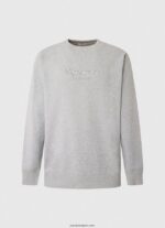 hombres suéter con logo estampado Pepe Jeans 44JTZ895 gris marga - Imagen 5