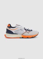 hombres tenis brit pro neon combinados Pepe Jeans 44JTZ1221 blanco