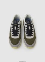 hombres tenis combinados london one Pepe Jeans 44JTZ1223 verde caqui - Imagen 2