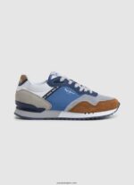 hombres tenis combinados london one Pepe Jeans 44JTZ1224 océano
