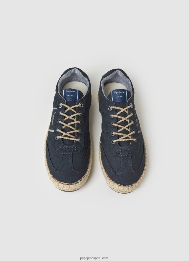 hombres tenis turisticos con entresuela de yute Pepe Jeans 44JTZ1252 Armada - Imagen 2