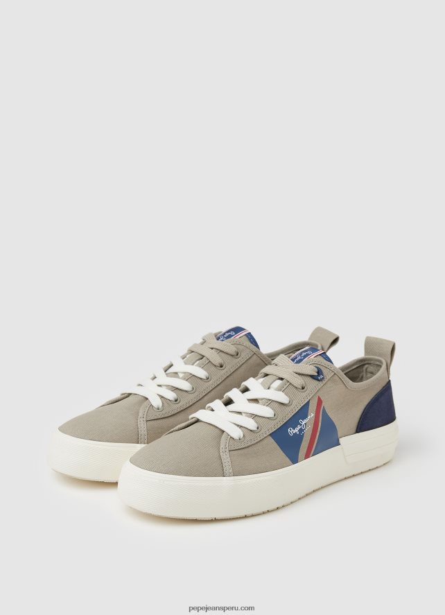 hombres tenis vulcanizados con bandera allen Pepe Jeans 44JTZ1206 piedra oscura - Imagen 3