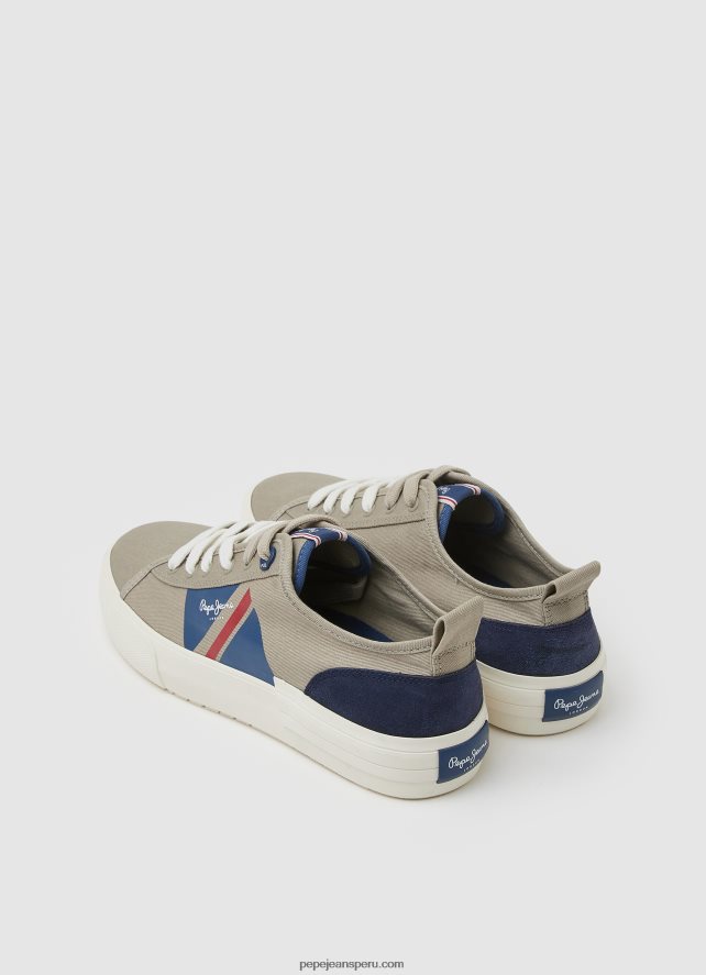 hombres tenis vulcanizados con bandera allen Pepe Jeans 44JTZ1206 piedra oscura - Imagen 4