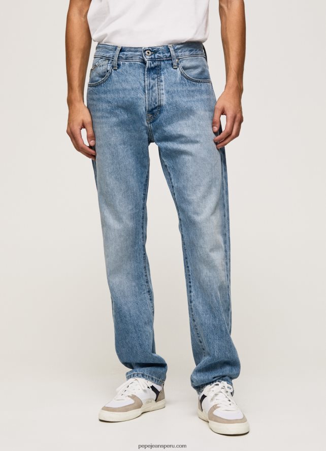 hombres vaqueros byron de tiro medio holgados Pepe Jeans 44JTZ811 mezclilla - Imagen 2