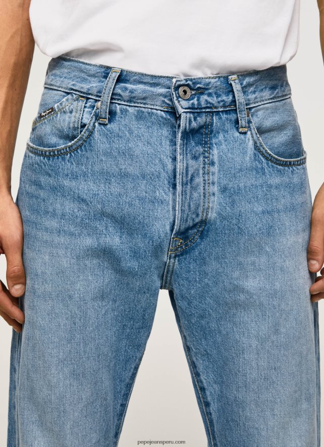 hombres vaqueros byron de tiro medio holgados Pepe Jeans 44JTZ811 mezclilla - Imagen 3