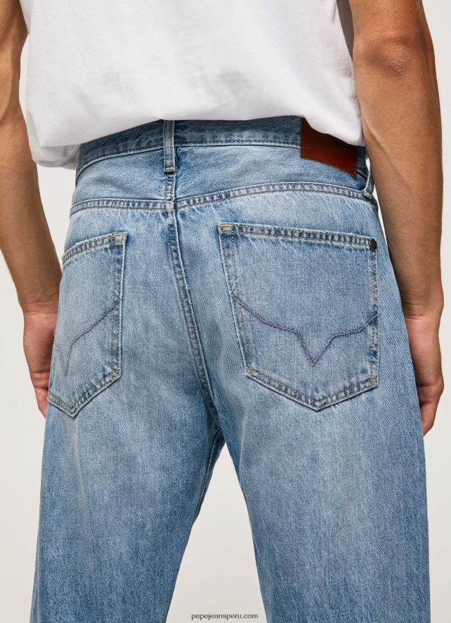 hombres vaqueros byron de tiro medio holgados Pepe Jeans 44JTZ811 mezclilla - Imagen 5