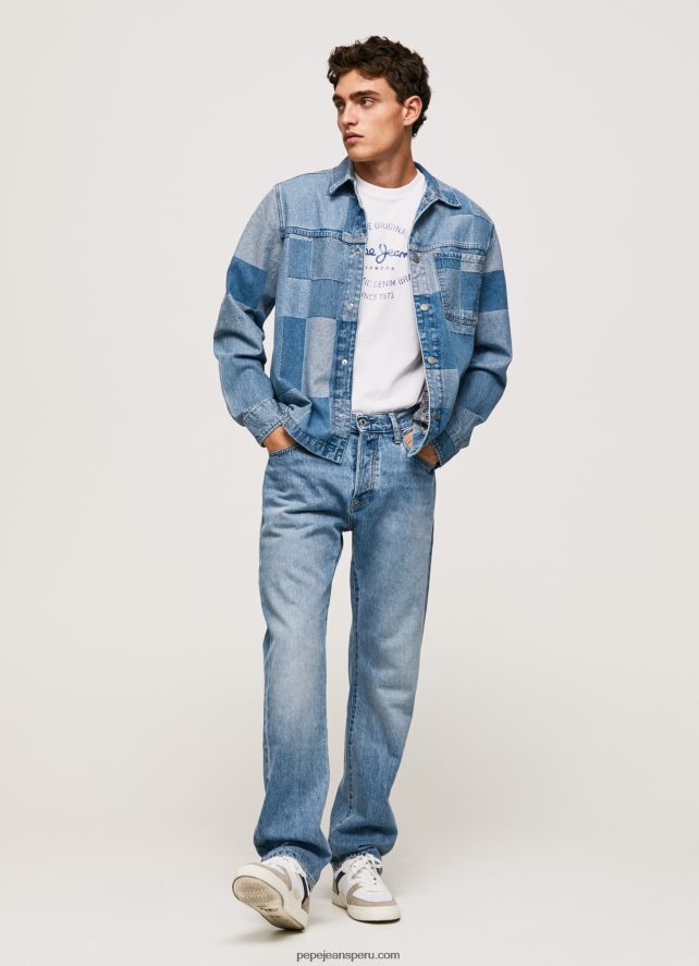 hombres vaqueros byron de tiro medio holgados Pepe Jeans 44JTZ811 mezclilla - Imagen 1