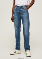 hombres vaqueros byron de tiro medio holgados Pepe Jeans 44JTZ813 mezclilla - Imagen 2
