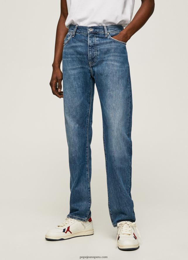 hombres vaqueros byron de tiro medio holgados Pepe Jeans 44JTZ813 mezclilla - Imagen 2