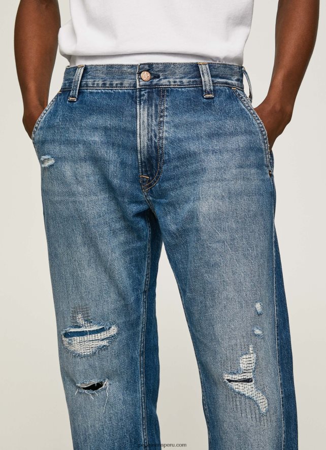 hombres vaqueros cade de tiro medio holgados Pepe Jeans 44JTZ812 mezclilla - Imagen 3