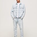 hombres vaqueros callen de tiro medio holgados Pepe Jeans 44JTZ809 mezclilla