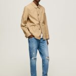 hombres vaqueros callen de tiro medio holgados Pepe Jeans 44JTZ820 mezclilla