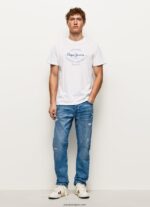 hombres vaqueros easton de corte holgado con tiro caído Pepe Jeans 44JTZ819 mezclilla