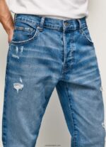 hombres vaqueros easton de corte holgado con tiro caído Pepe Jeans 44JTZ819 mezclilla - Imagen 3
