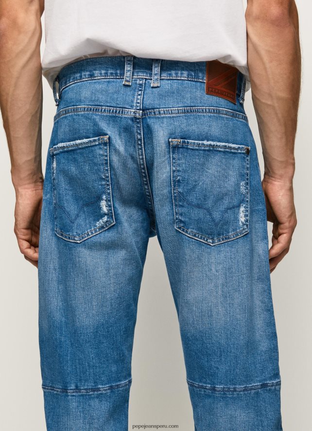 hombres vaqueros easton de corte holgado con tiro caído Pepe Jeans 44JTZ819 mezclilla - Imagen 5