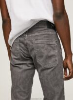 hombres vaqueros rectos tapered Pepe Jeans 44JTZ1118 gris moderno - Imagen 4