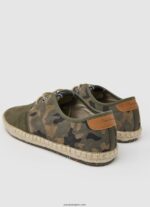 hombres zapatillas blucher claic turisticas Pepe Jeans 44JTZ1249 verde caqui - Imagen 4