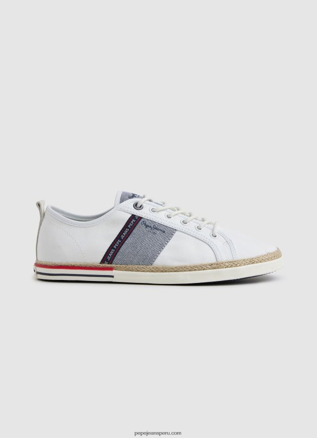 hombres_zapatillas_blucher_de_lona_pepe_jeans_44jtz1216_blanco.jpg hombres zapatillas blucher de lona Pepe Jeans 44JTZ1216 blanco - Imagen 1