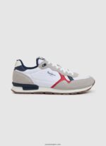 hombres zapatillas brit combinadas Pepe Jeans 44JTZ1182 blanco - Imagen 2