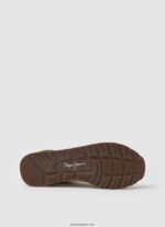 hombres zapatillas brit combinadas Pepe Jeans 44JTZ1185 verde caqui - Imagen 5