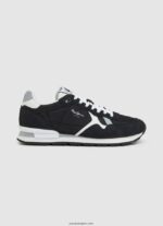 hombres zapatillas brit combinadas Pepe Jeans 44JTZ1200 negro