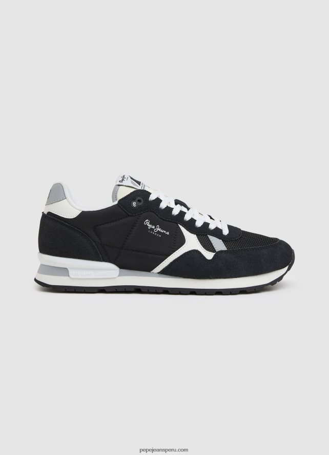 hombres_zapatillas_brit_combinadas_pepe_jeans_44jtz1200_negro.jpg hombres zapatillas brit combinadas Pepe Jeans 44JTZ1200 negro - Imagen 1