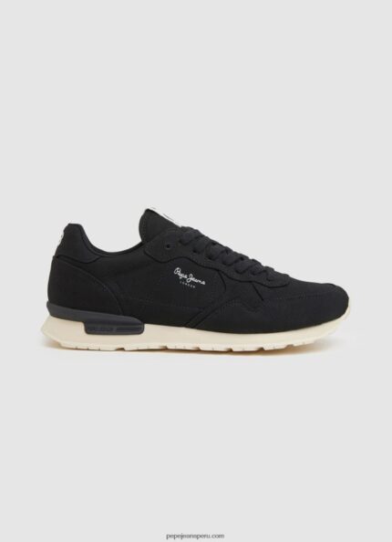 hombres zapatillas brit man eco retro Pepe Jeans 44JTZ1234 negro