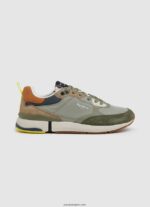 hombres zapatillas london pro combinadas Pepe Jeans 44JTZ1188 verde caqui