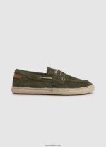 hombres zapatillas náuticas de ante Pepe Jeans 44JTZ1192 verde caqui - Imagen 2
