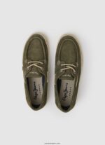hombres zapatillas náuticas de ante Pepe Jeans 44JTZ1192 verde caqui - Imagen 3