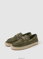 hombres zapatillas náuticas de ante Pepe Jeans 44JTZ1192 verde caqui - Imagen 4