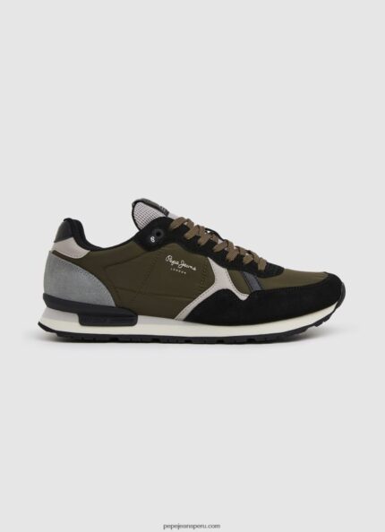 hombres zapatillas retro brit man studio Pepe Jeans 44JTZ1202 carbón
