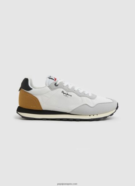 hombres zapatillas retro hombre natch Pepe Jeans 44JTZ1236 blanco