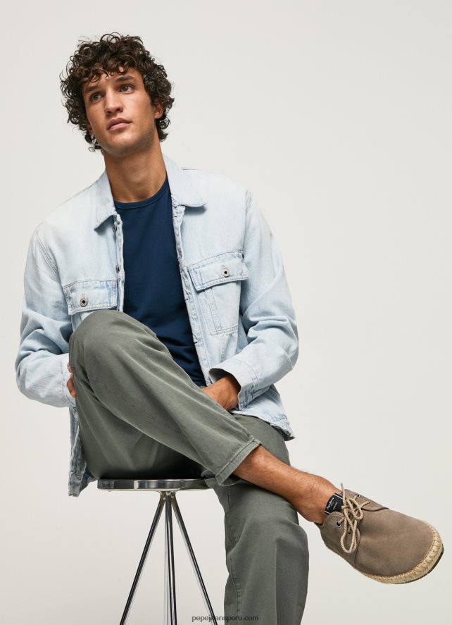 hombres zapatillas turisticas de piel clac Pepe Jeans 44JTZ1247 piedra oscura - Imagen 1