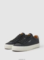 hombres zapatillas yogi originales de piel Pepe Jeans 44JTZ1183 negro - Imagen 3