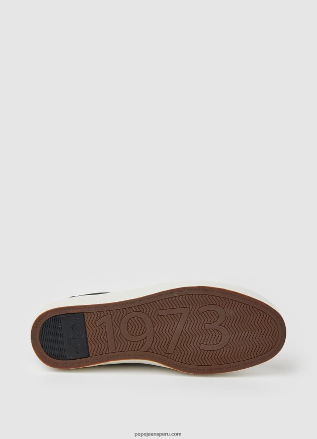 hombres zapatillas yogi originales de piel Pepe Jeans 44JTZ1183 negro - Imagen 5