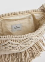 mujer bandolera de macramé Pepe Jeans 44JTZ709 mousse - Imagen 3