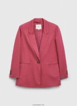 mujer blazer liso con hombreras Pepe Jeans 44JTZ112 rubor oscuro - Imagen 5