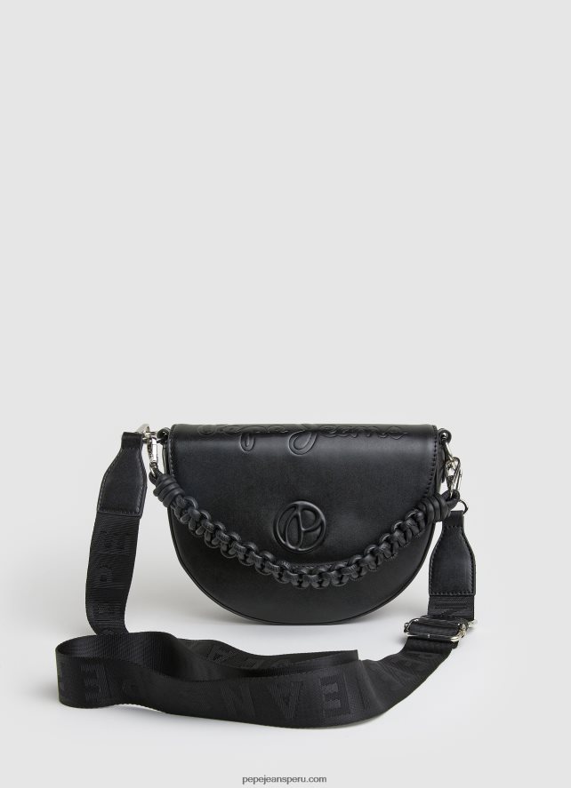 mujer_bolsa_crossbody_con_dos_asas_pepe_jeans_44jtz733_negro.jpg mujer bolsa crossbody con dos asas Pepe Jeans 44JTZ733 negro - Imagen 1