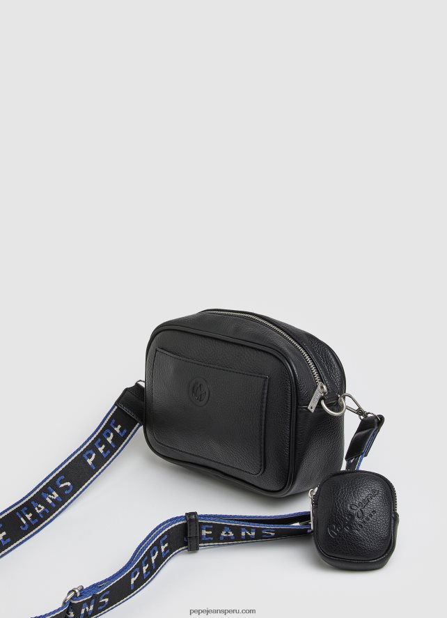 mujer bolsa crossbody con logo en relieve Pepe Jeans 44JTZ713 negro - Imagen 2